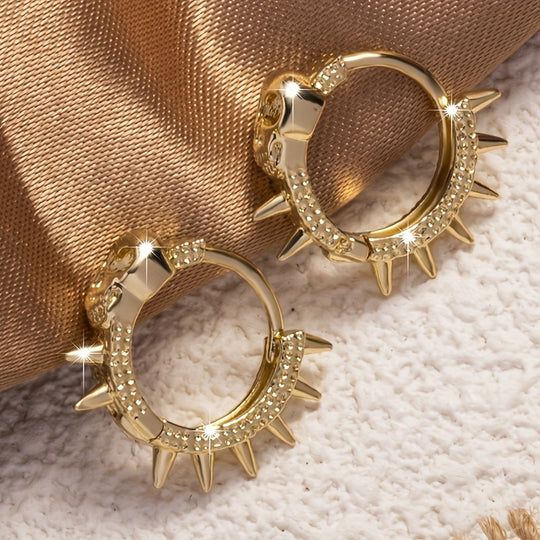 Classic Elegant Skull Hoop Earrings