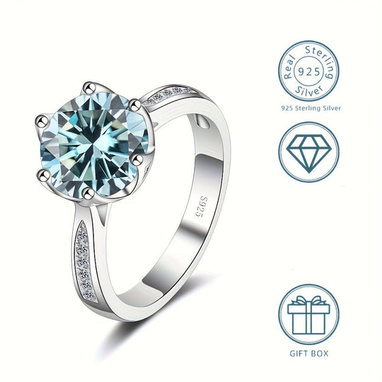 Moissanite Sterling Ring