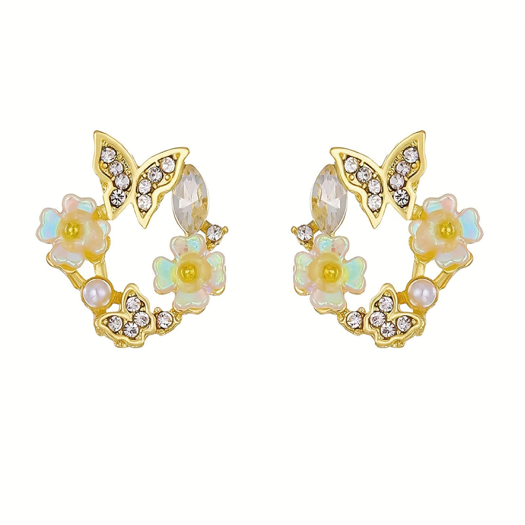 Fashionable Butterfly Rhinestones Earrings