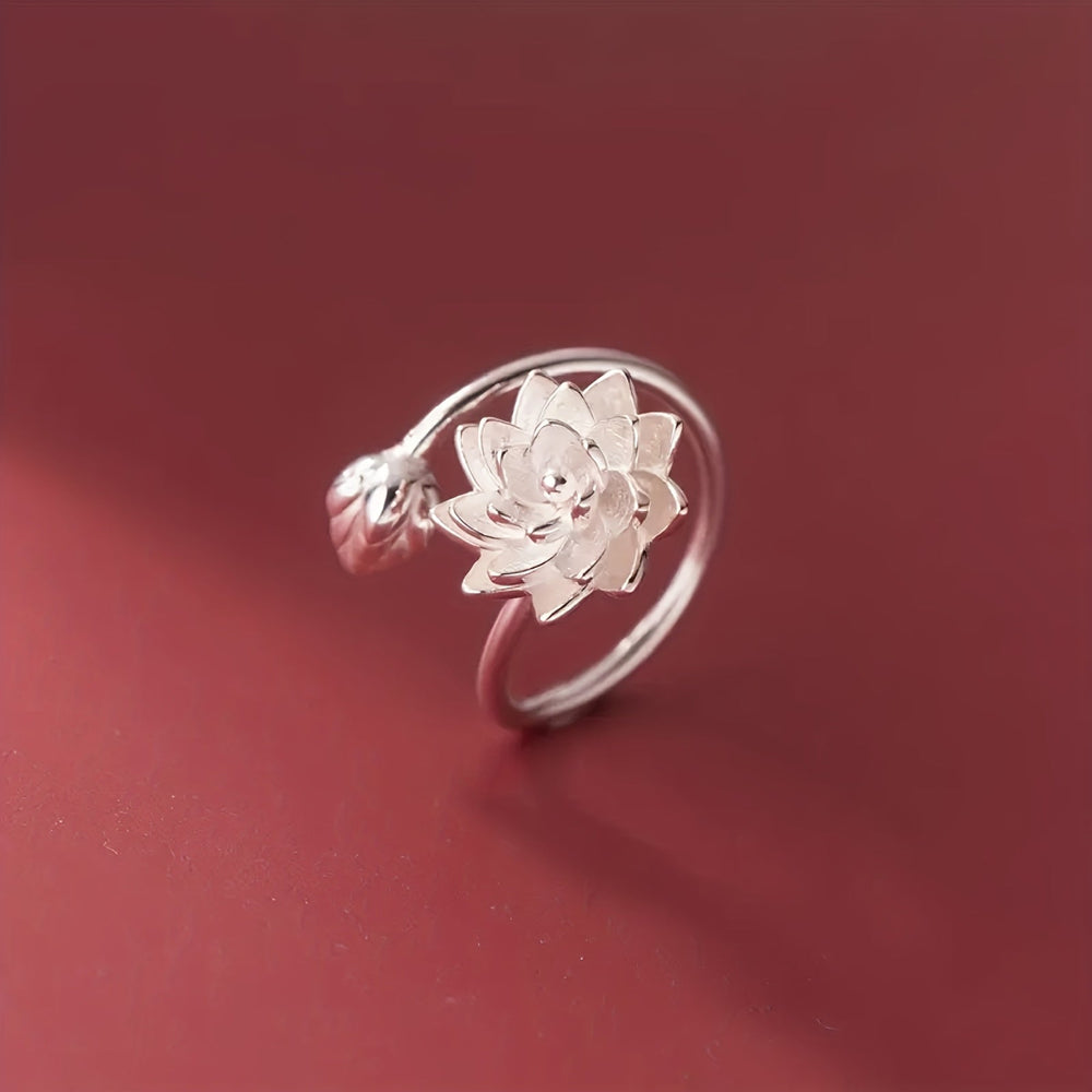 Adjustable Lotus Flower Ring