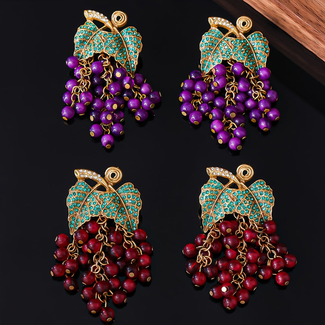 Minimalist Grape Cluster Earrings