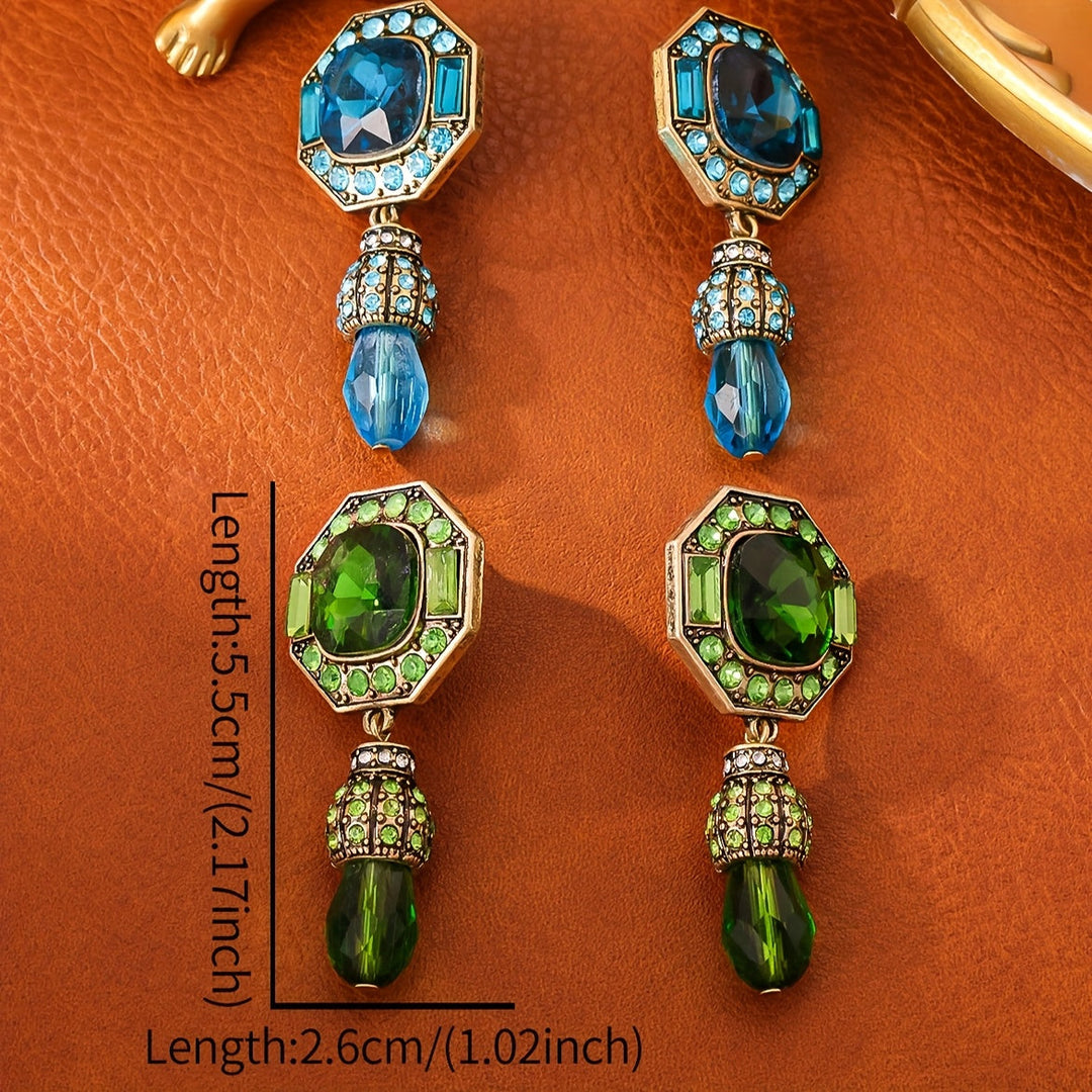 Minimalist Rhinestone Drop Earrings