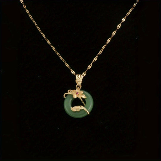 Elegant Minimalist Floral Vine Pendant Necklace