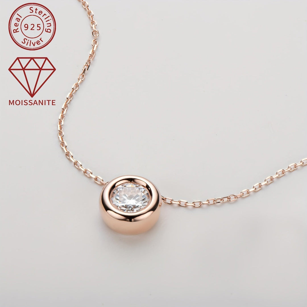 Silver Moissanite Pendant Necklace