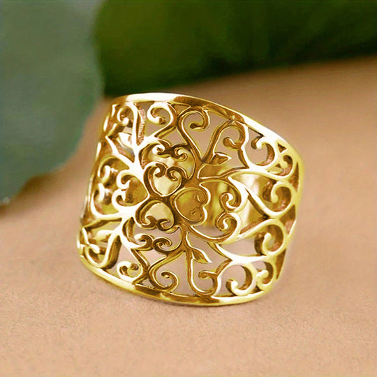 Wide Bohemian Classic Hollow Ring