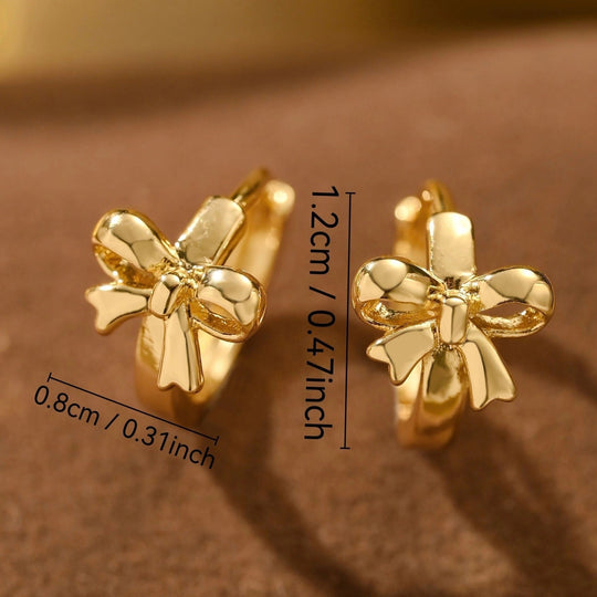 Elegant Bow Hoop Earrings