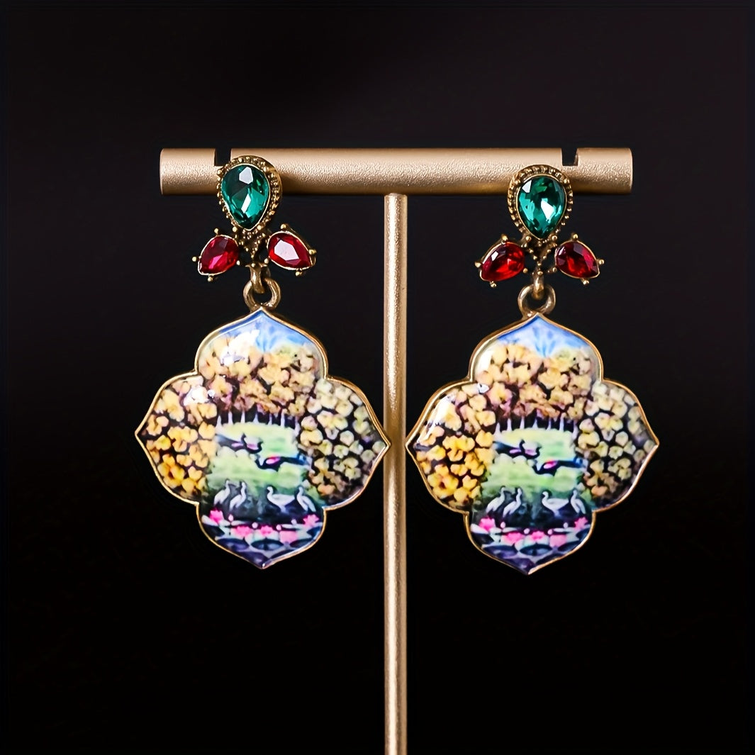 Modern Enamel Earrings
