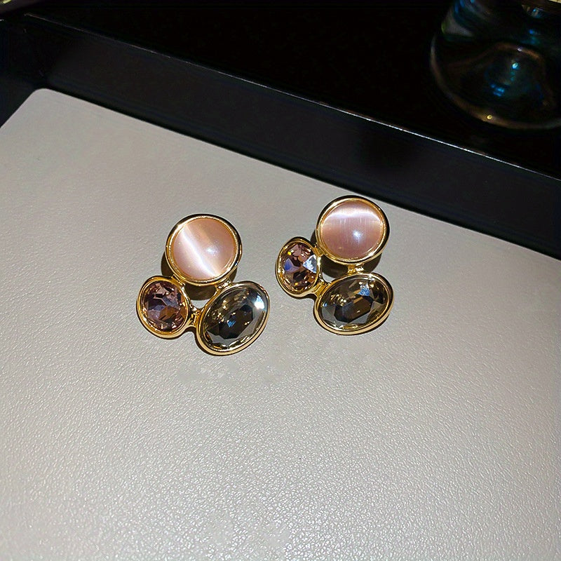 Trendy Style Oval Hollow Earrings