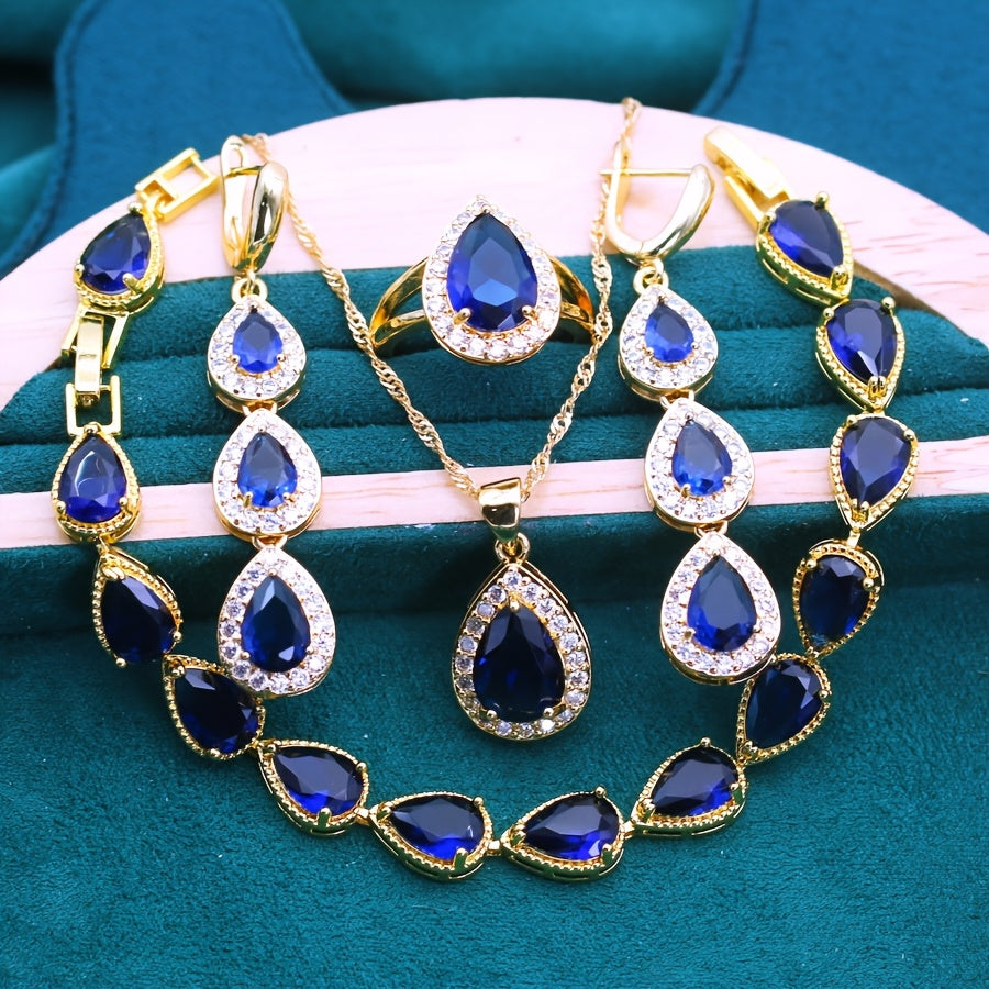 Elegant Trendy Water Drop Style Jewelry Set
