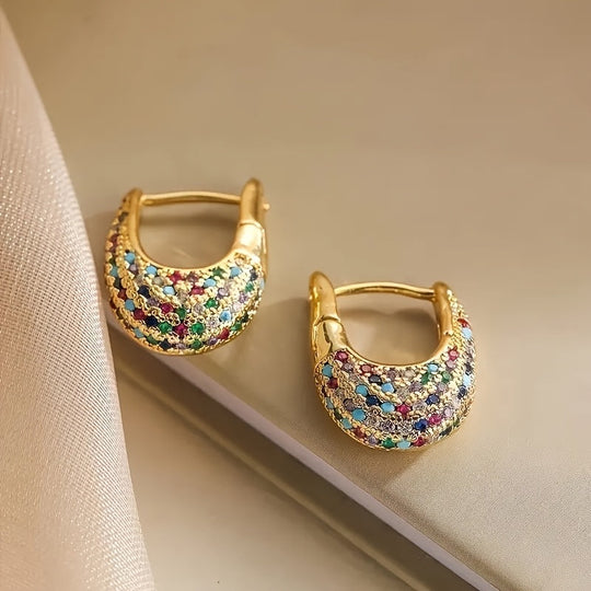 Modern Bohemian Style Zirconia Earrings