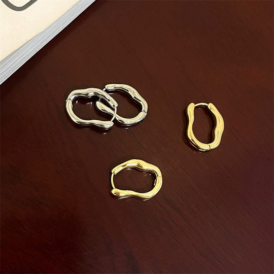 Timeless Irregular Gold and Silver Earrings