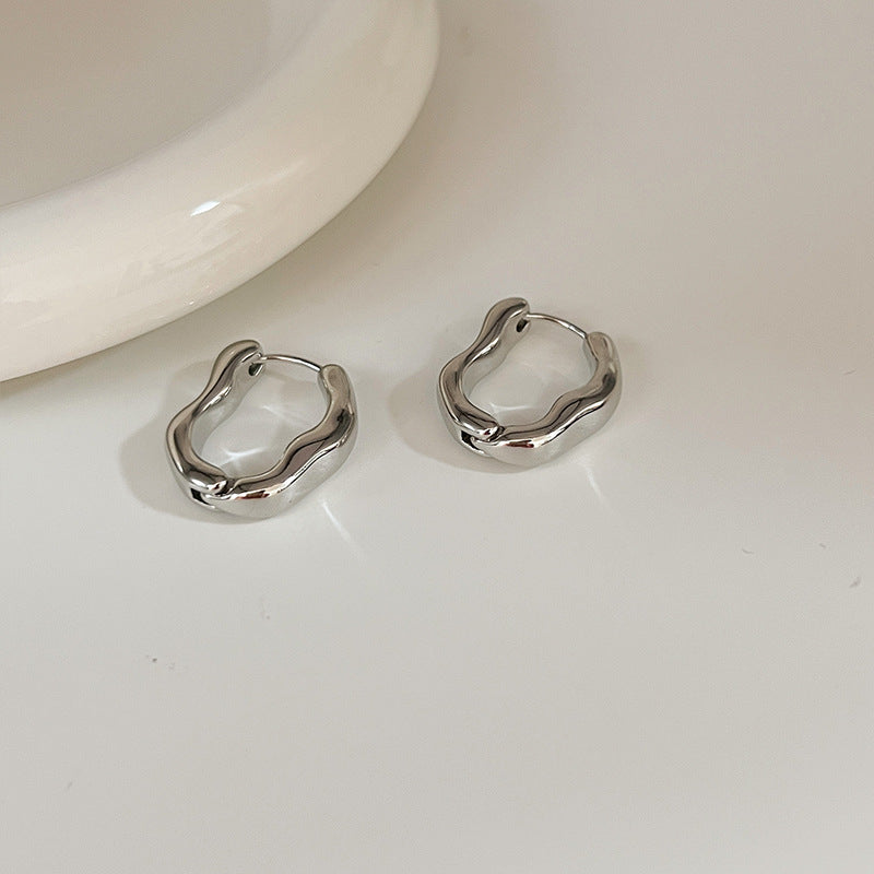 Timeless Irregular Gold and Silver Earrings