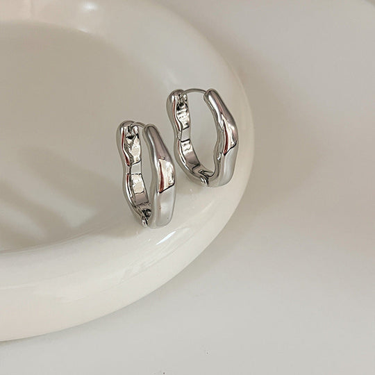 Timeless Irregular Gold and Silver Earrings