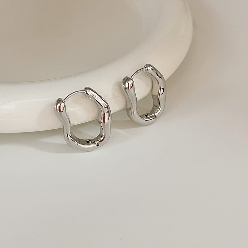 Timeless Irregular Gold and Silver Earrings