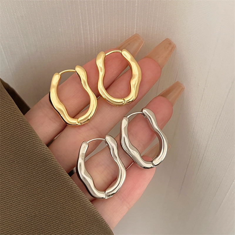 Timeless Irregular Gold and Silver Earrings