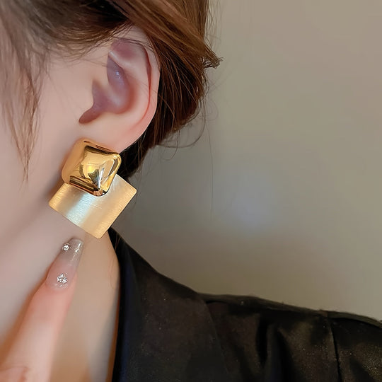 Modern-Inspired Geometric Square Earrings