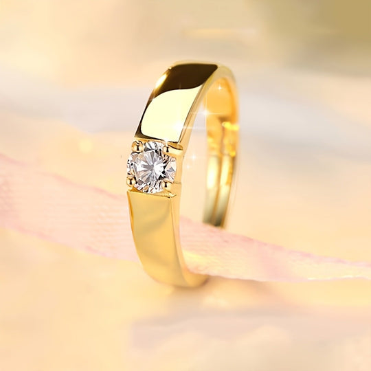 Elegant 2 Pieces Adjustable Zirconia Ring Set