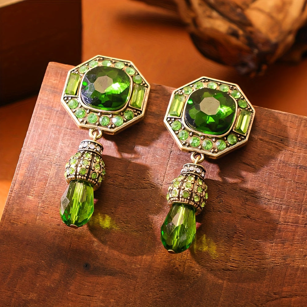 Minimalist Rhinestone Drop Earrings