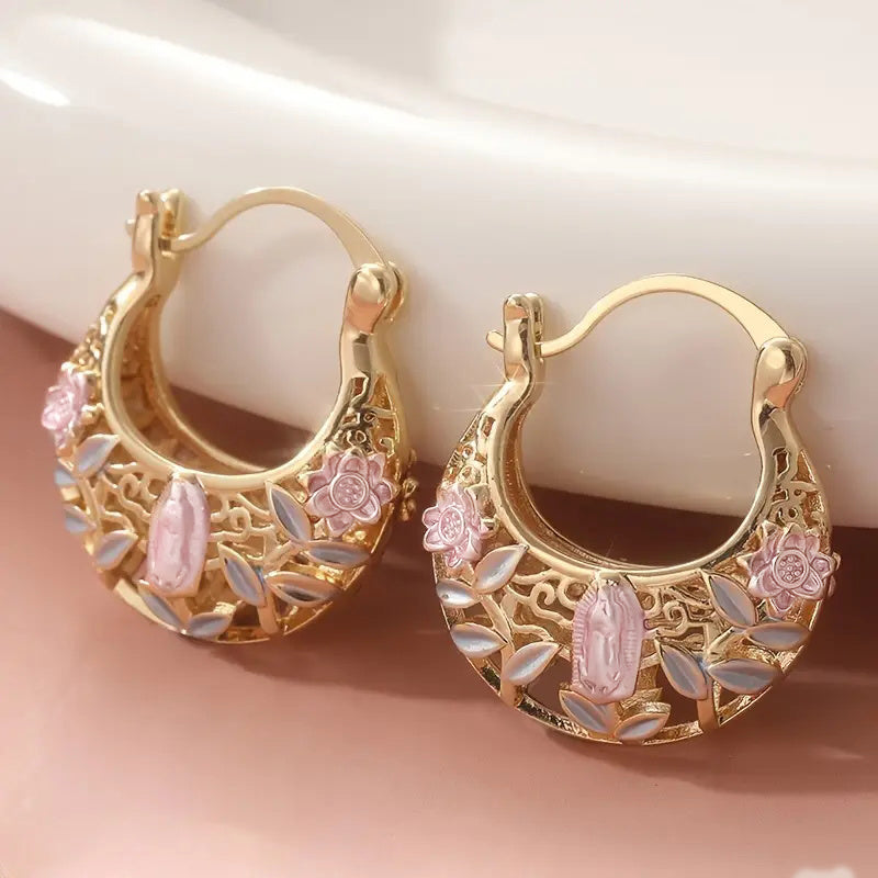 Trendy Boho KC Golden Hoop Earrings