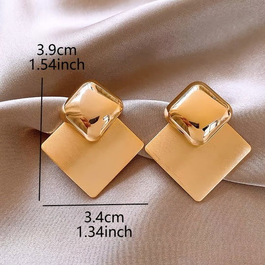 Modern-Inspired Geometric Square Earrings