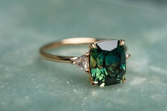 Timeless-Inspired Green Gemstone Ring