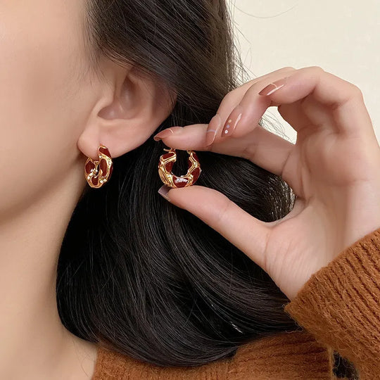 Light Trendy Rhinestone Hoops