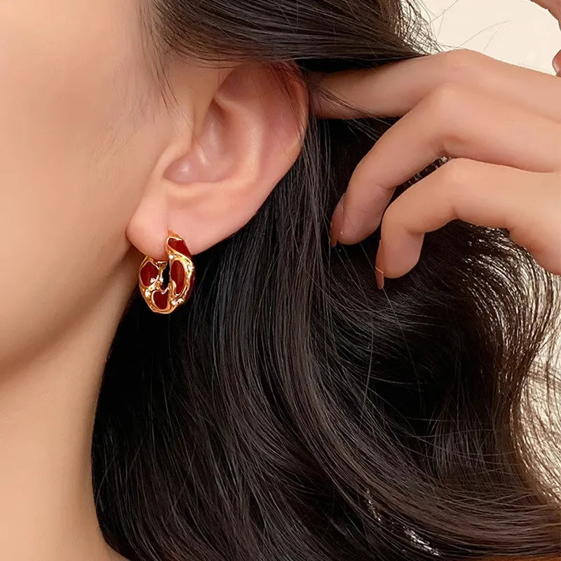 Light Trendy Rhinestone Hoops