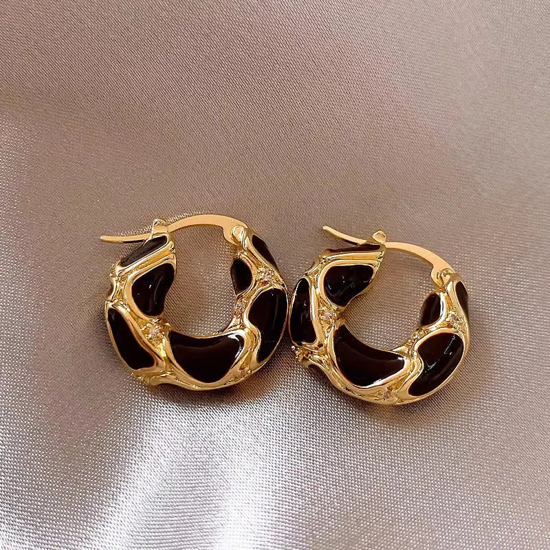 Light Trendy Rhinestone Hoops