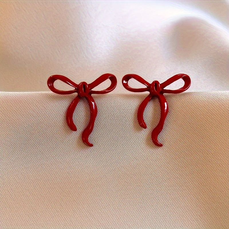 Classic Bowknot Stud Earrings