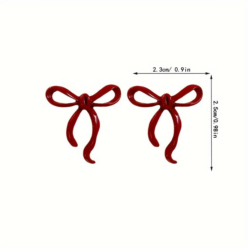 Classic Bowknot Stud Earrings