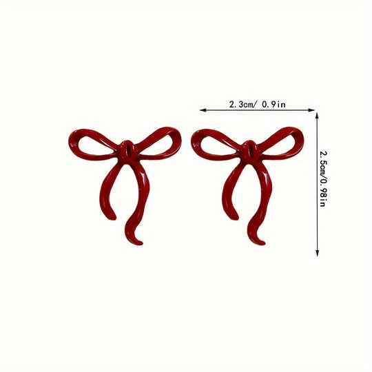 Classic Bowknot Stud Earrings