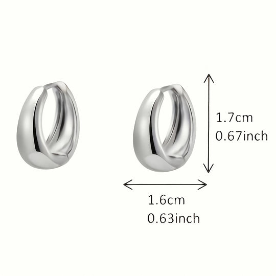 Simple French Hoop Earrings