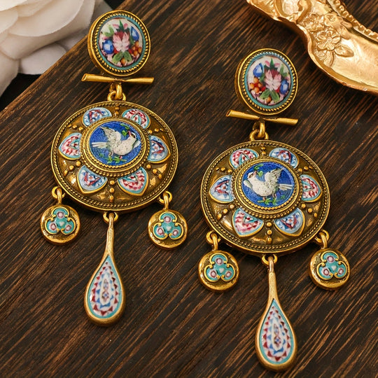 Colorful Modern Flower Earrings