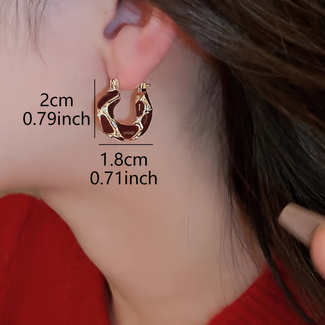 Sleek Elegant Style Hoop Earrings