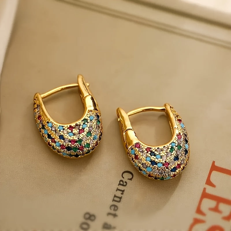 Modern Bohemian Style Zirconia Earrings