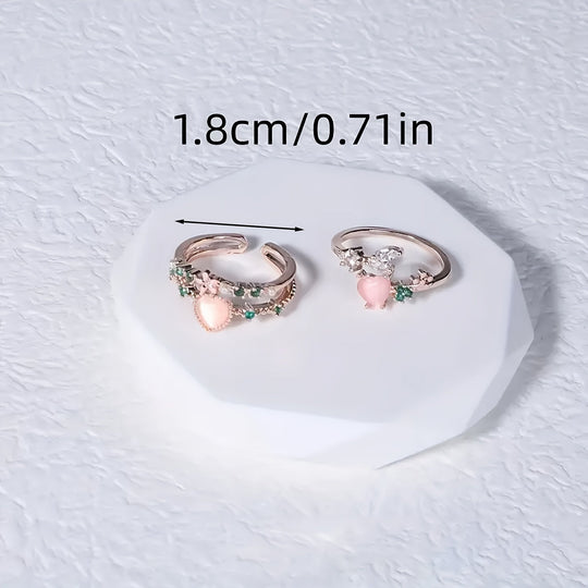 Stylish Heart Open Ring