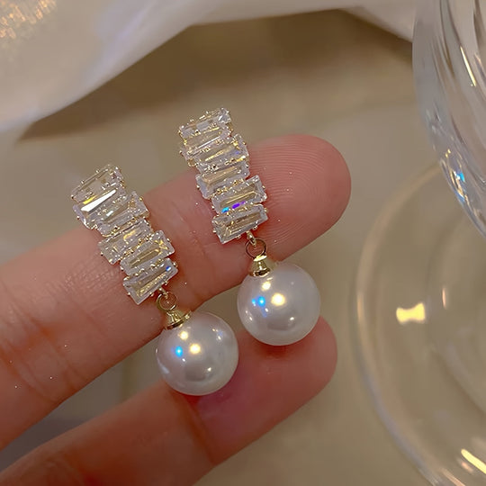 Elegant Faux Pearl Drop Earrings