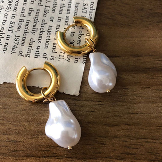 Trendy  Pearl Drop Earrings