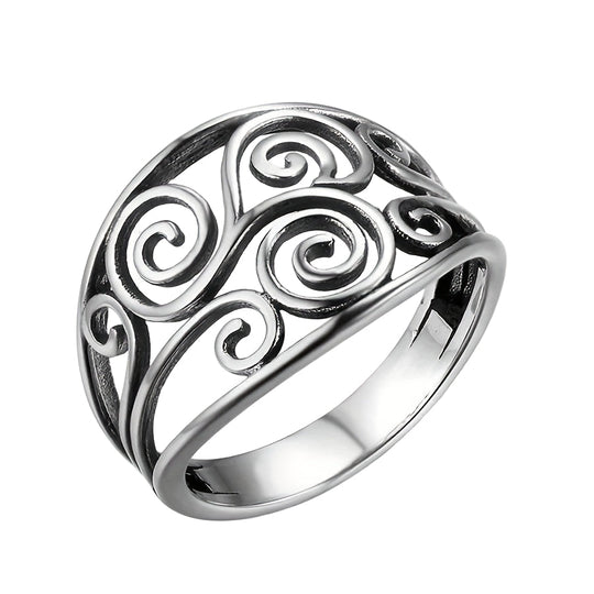 Hollow Wide Band Ring