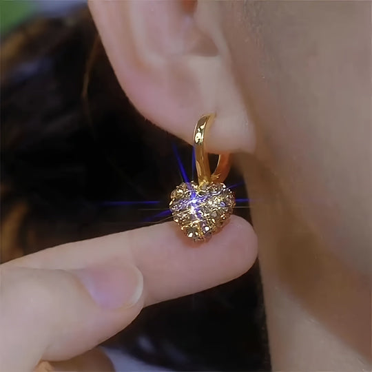 Trendy Heart Drop Earrings