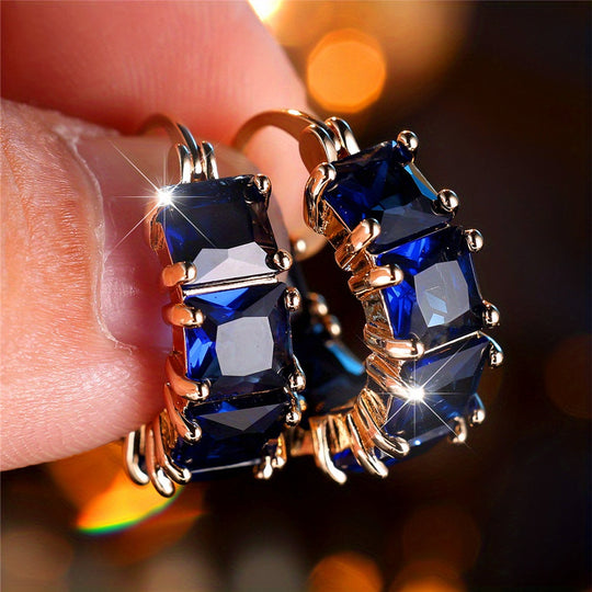Stylish Zirconia Hoop Earrings