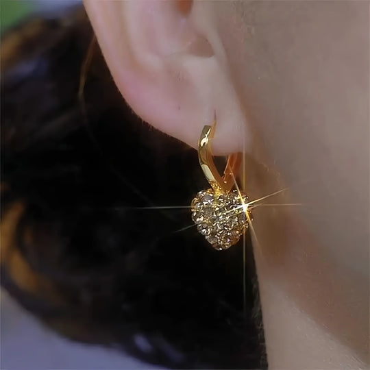 Trendy Heart Drop Earrings