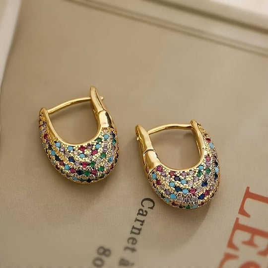Modern Bohemian Style Zirconia Earrings