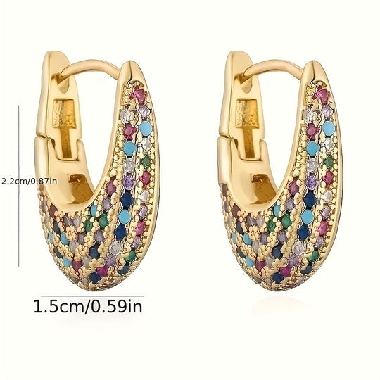 Modern Bohemian Style Zirconia Earrings