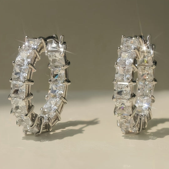 Elegant Women’s Sparkling Square Jewelry