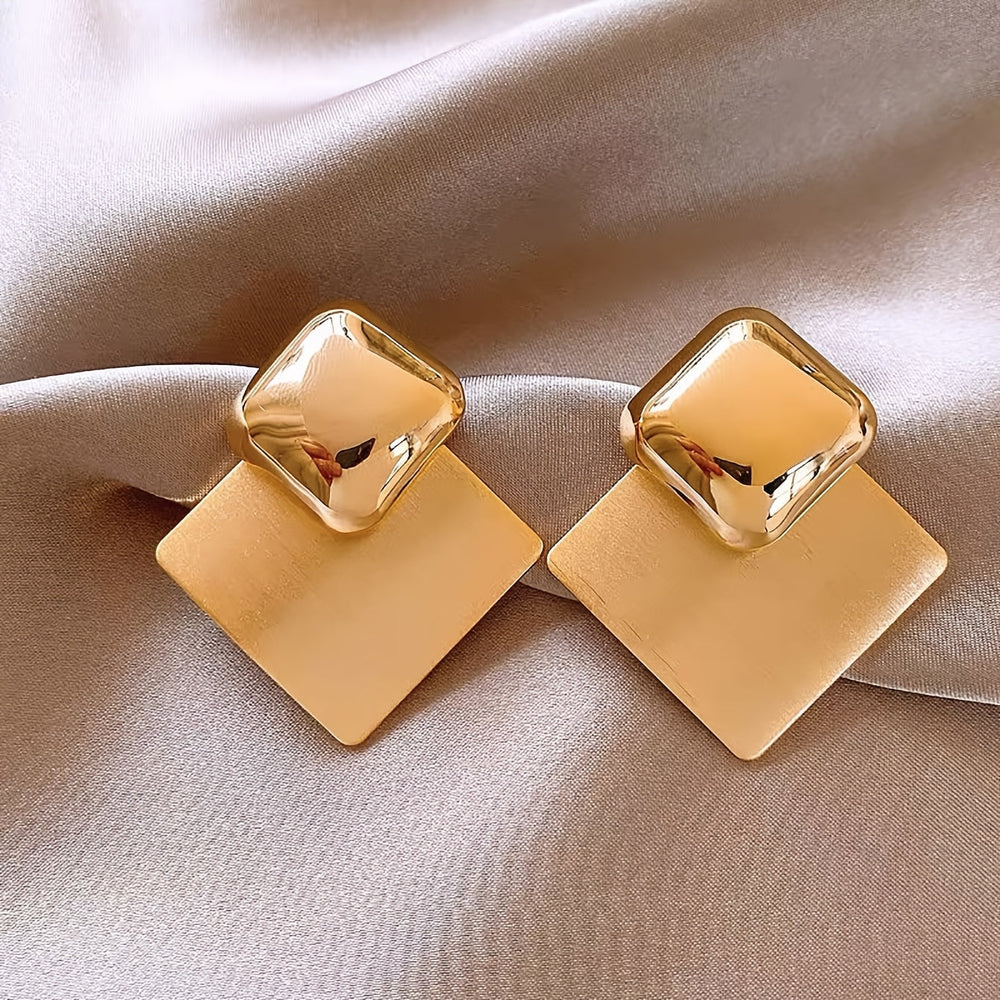Modern-Inspired Geometric Square Earrings