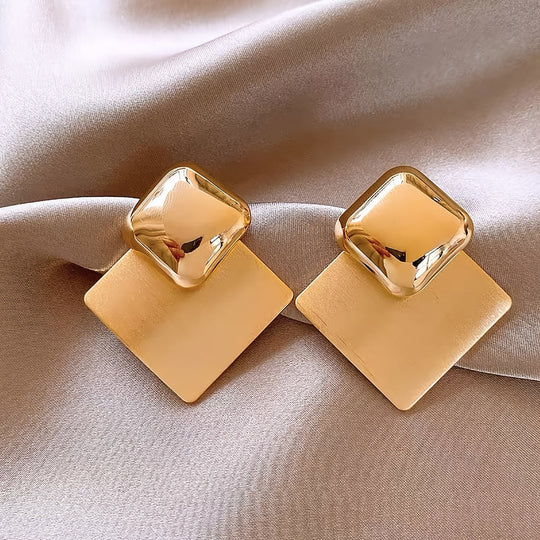 Modern-Inspired Geometric Square Earrings
