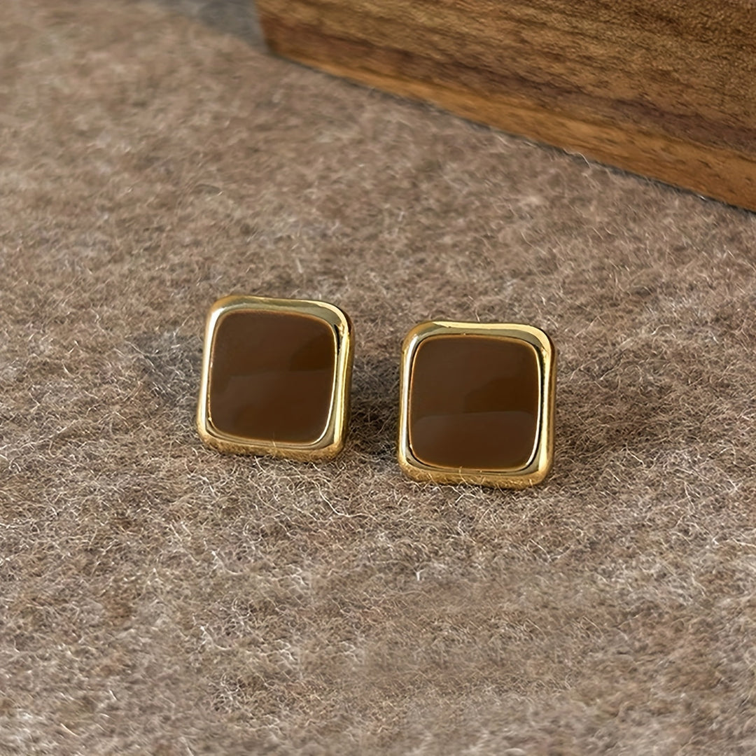 Trendy Elegant Small Square Earrings