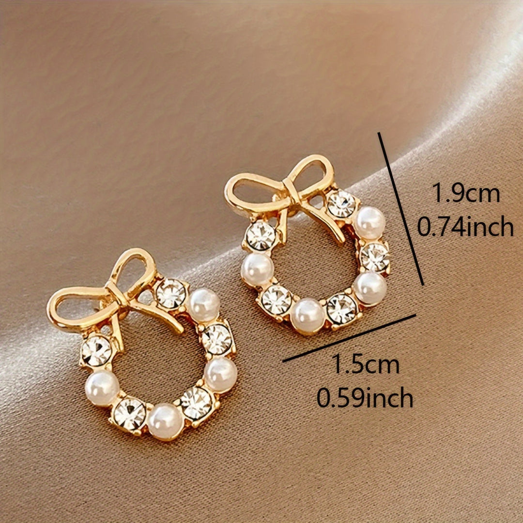 Elegant Bow Circle Hoop Earrings