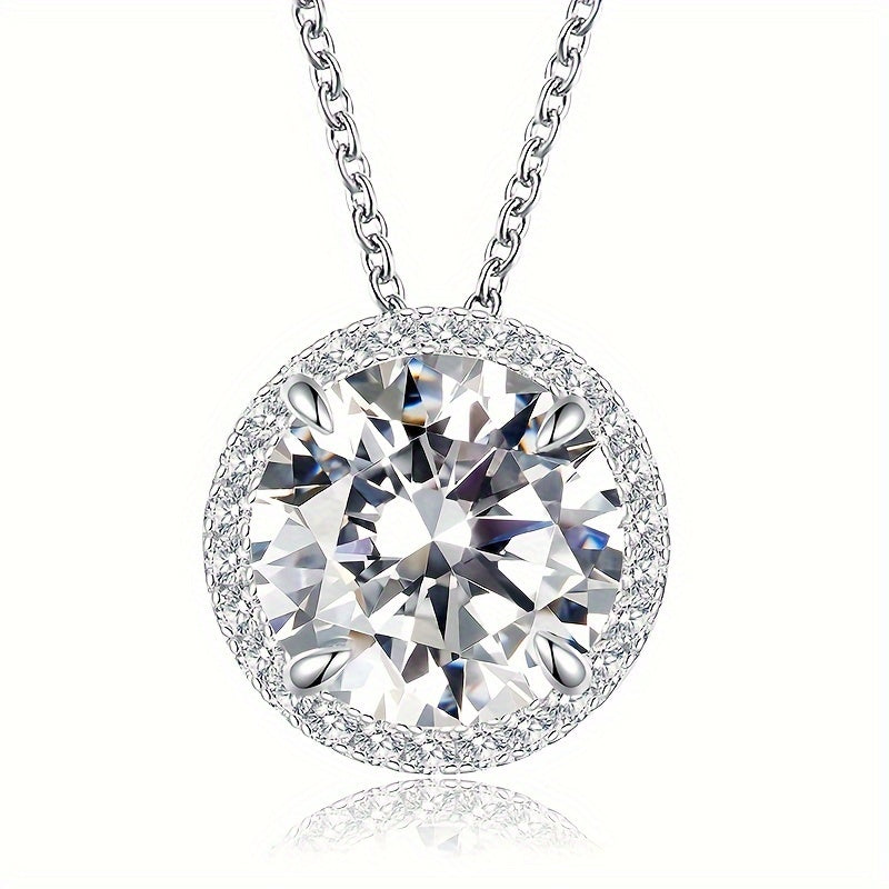 Moissanite Drop Pendant Necklace